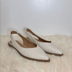 SM New York Cream Slingback Flats